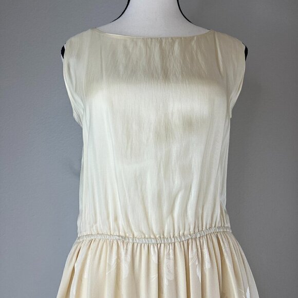 Vintage Umi Collections by Anne Crimmins 100% Silk Cream Dress & Jacket Size 8 - Picture 12 of 14